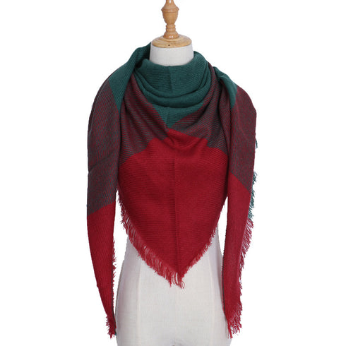 esign Women Triangles Scarf Long Scarves Shawl Autumn Winter - ROUTINE FASHION